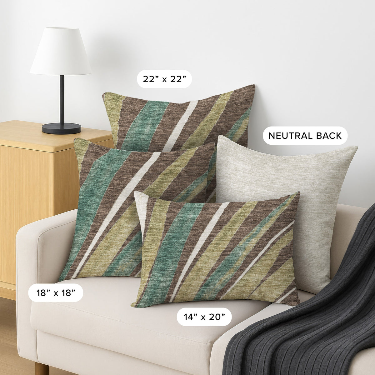Aloha AH10 Chocolate Chenille Decorative Pillow
