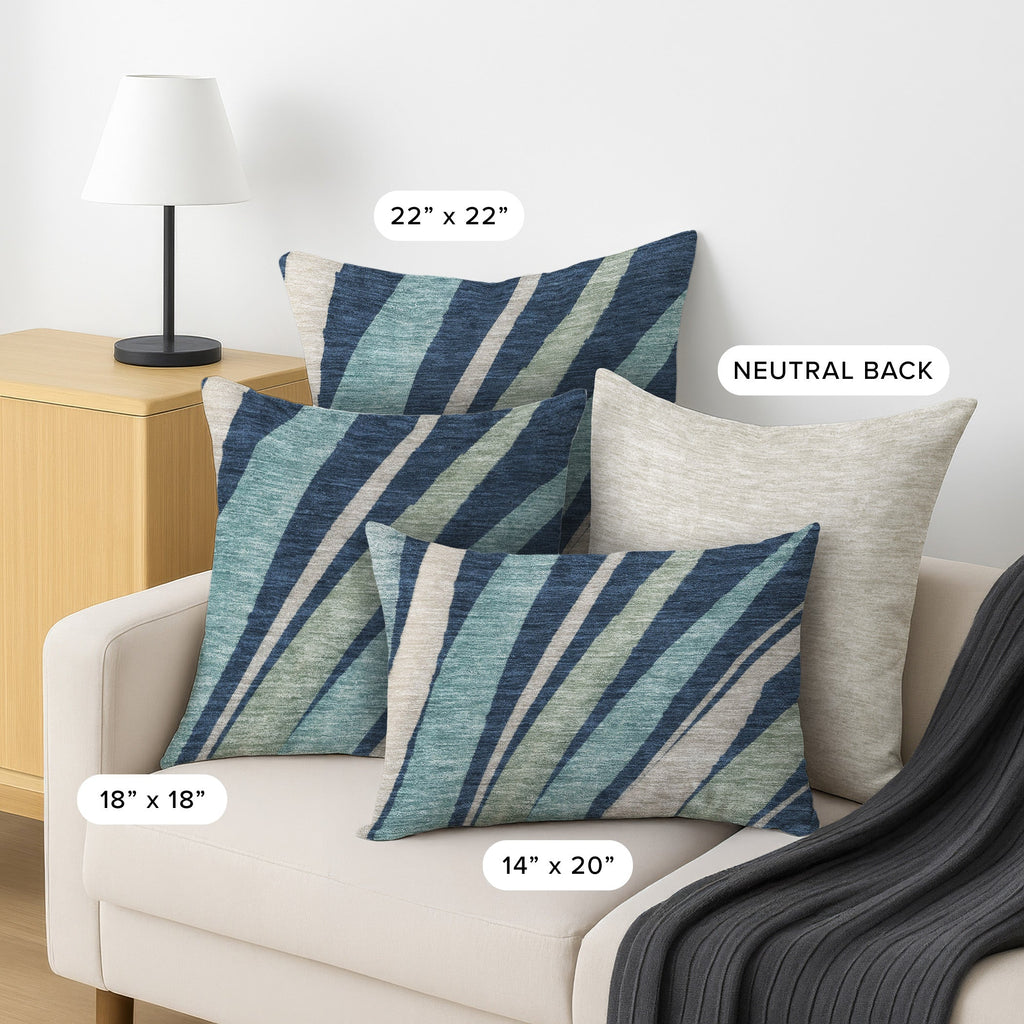 Aloha AH10 Navy Chenille Decorative Pillow