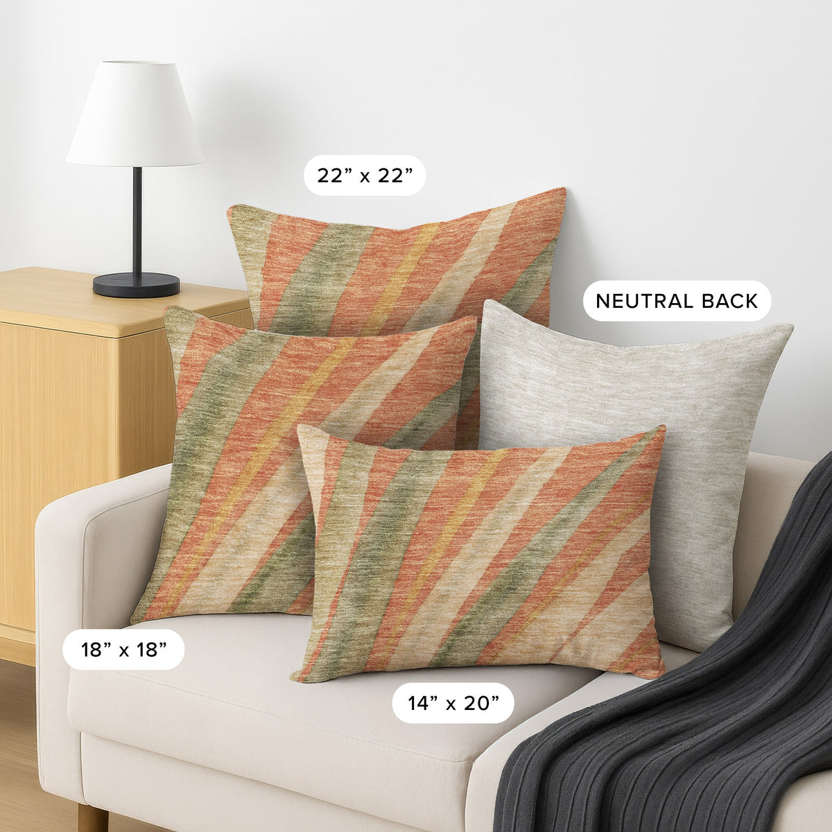 Aloha AH10 Terracotta Chenille Decorative Pillow