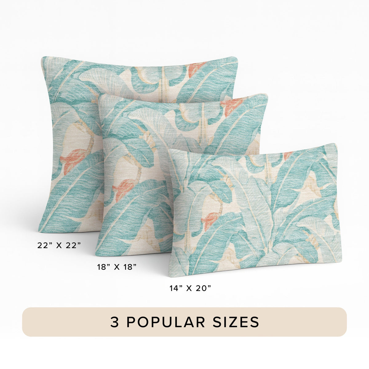 Aloha AH11 Aqua Chenille Decorative Pillow
