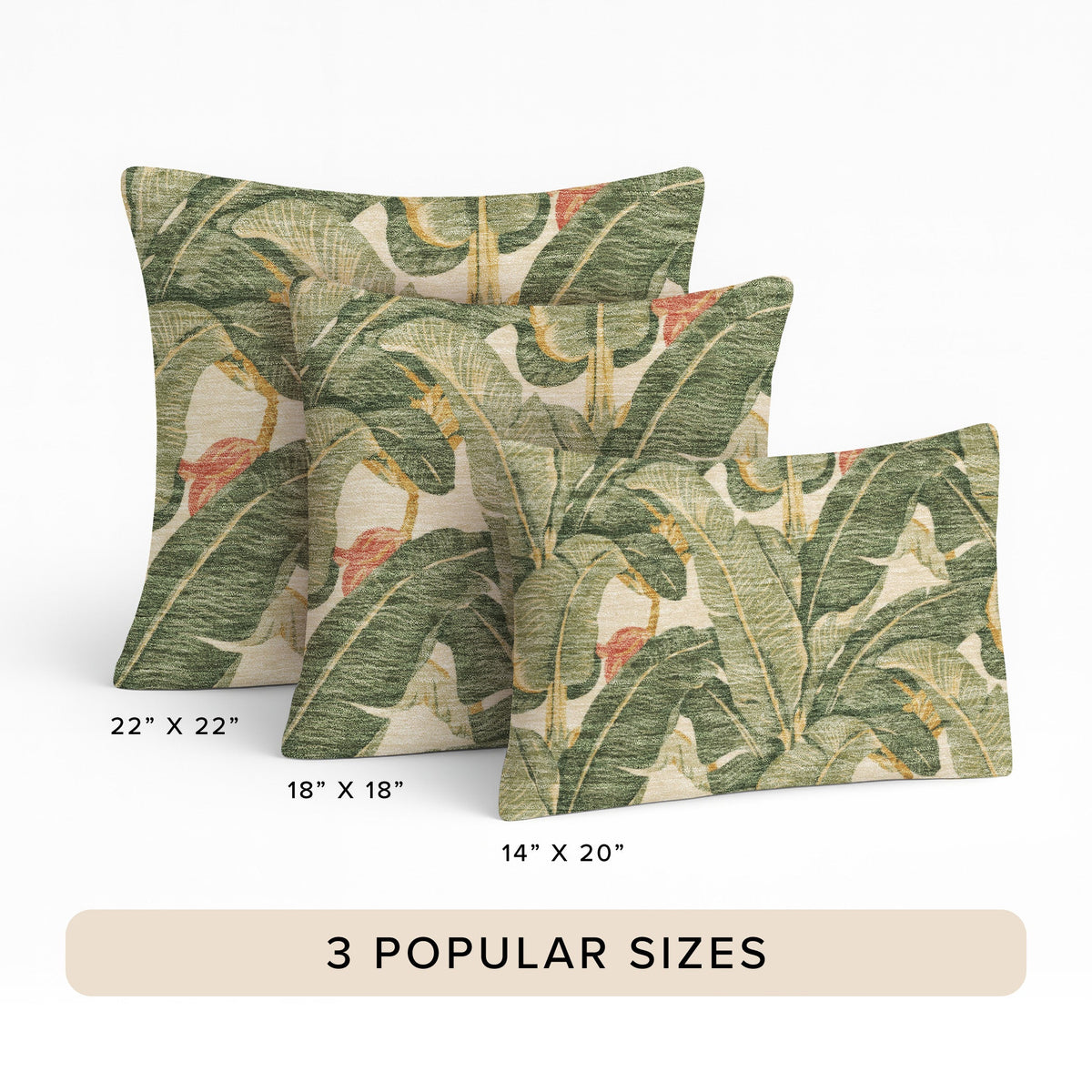 Aloha AH11 Fern Chenille Decorative Pillow