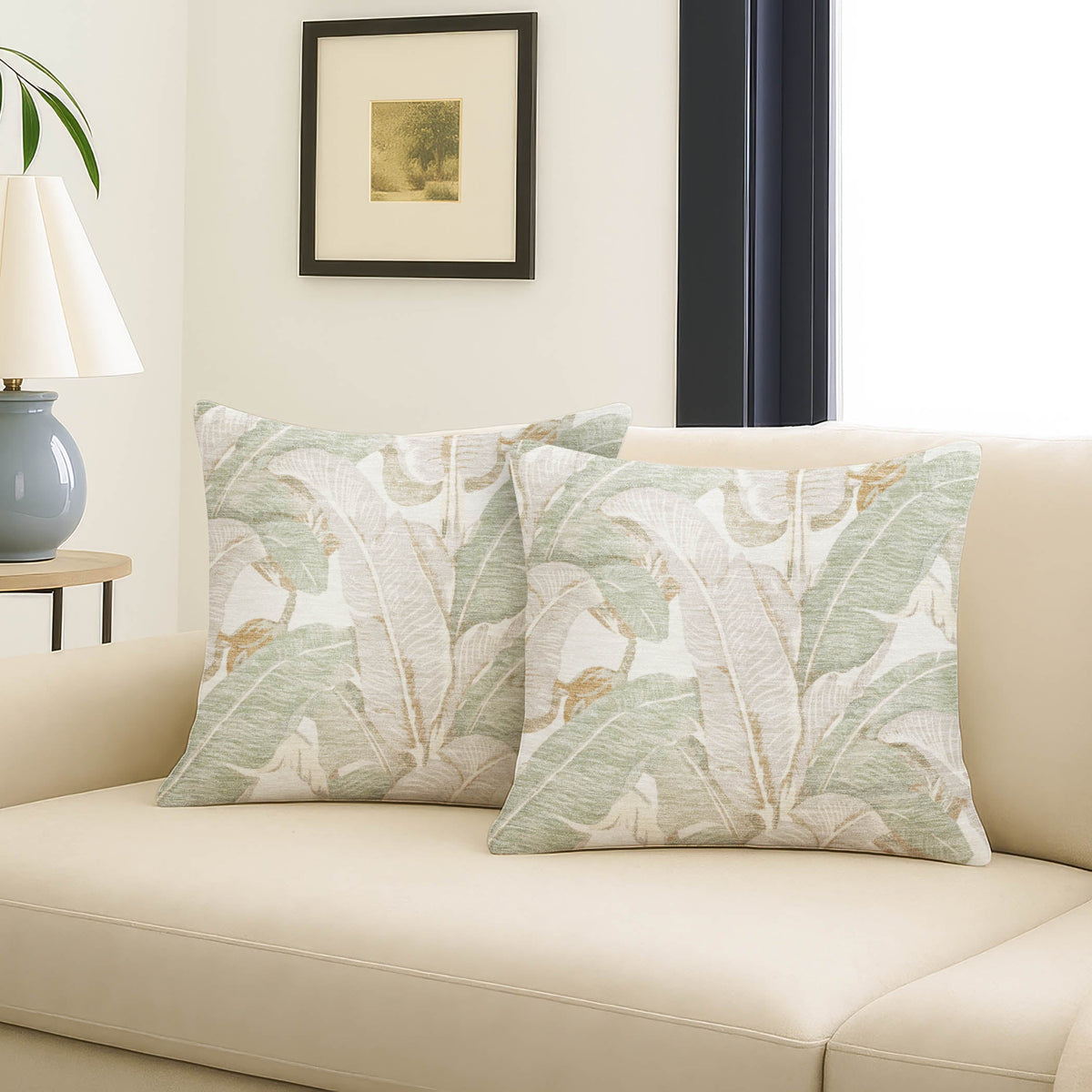 Aloha AH11 Ivory Chenille Decorative Pillow