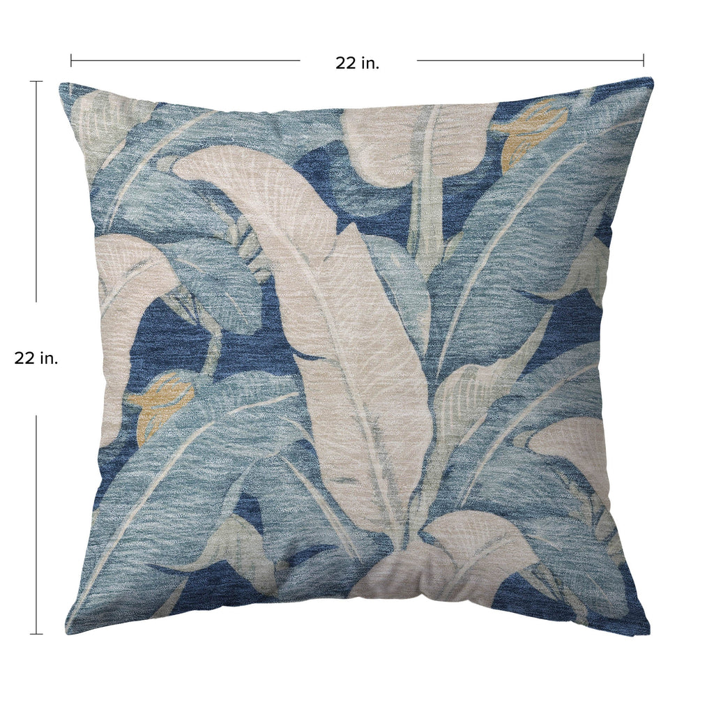 Aloha AH11 Navy Chenille Decorative Pillow