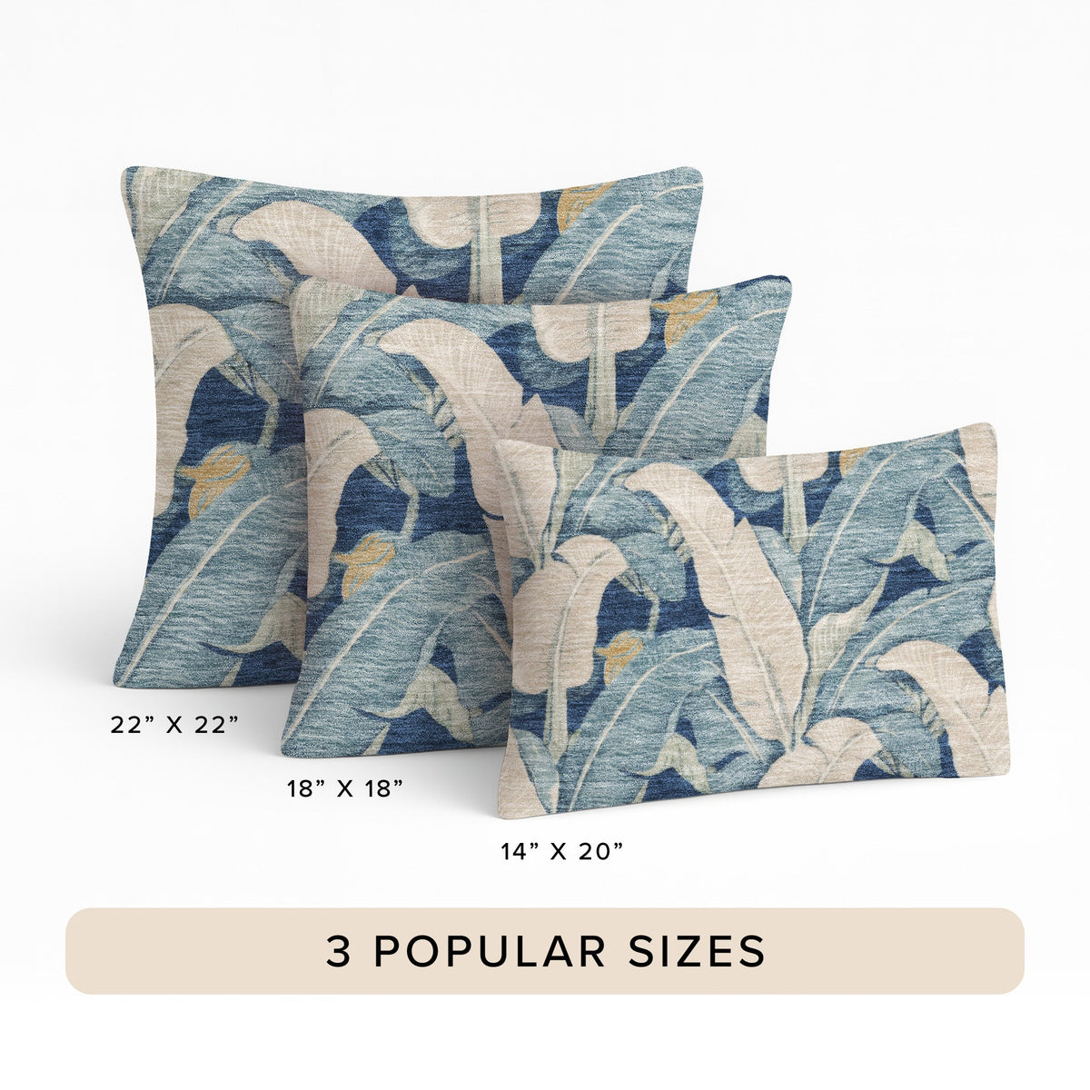 Aloha AH11 Navy Chenille Decorative Pillow