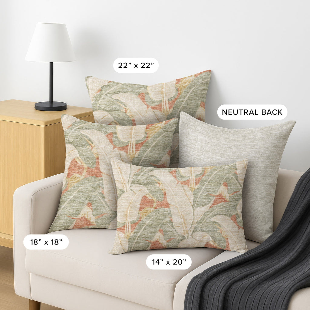 Aloha AH11 Terracotta Chenille Decorative Pillow