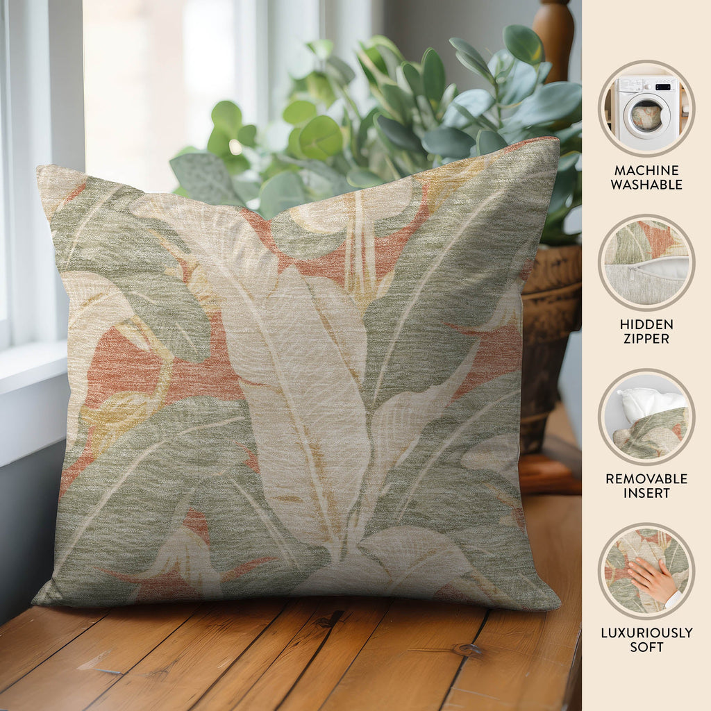 Aloha AH11 Terracotta Chenille Decorative Pillow