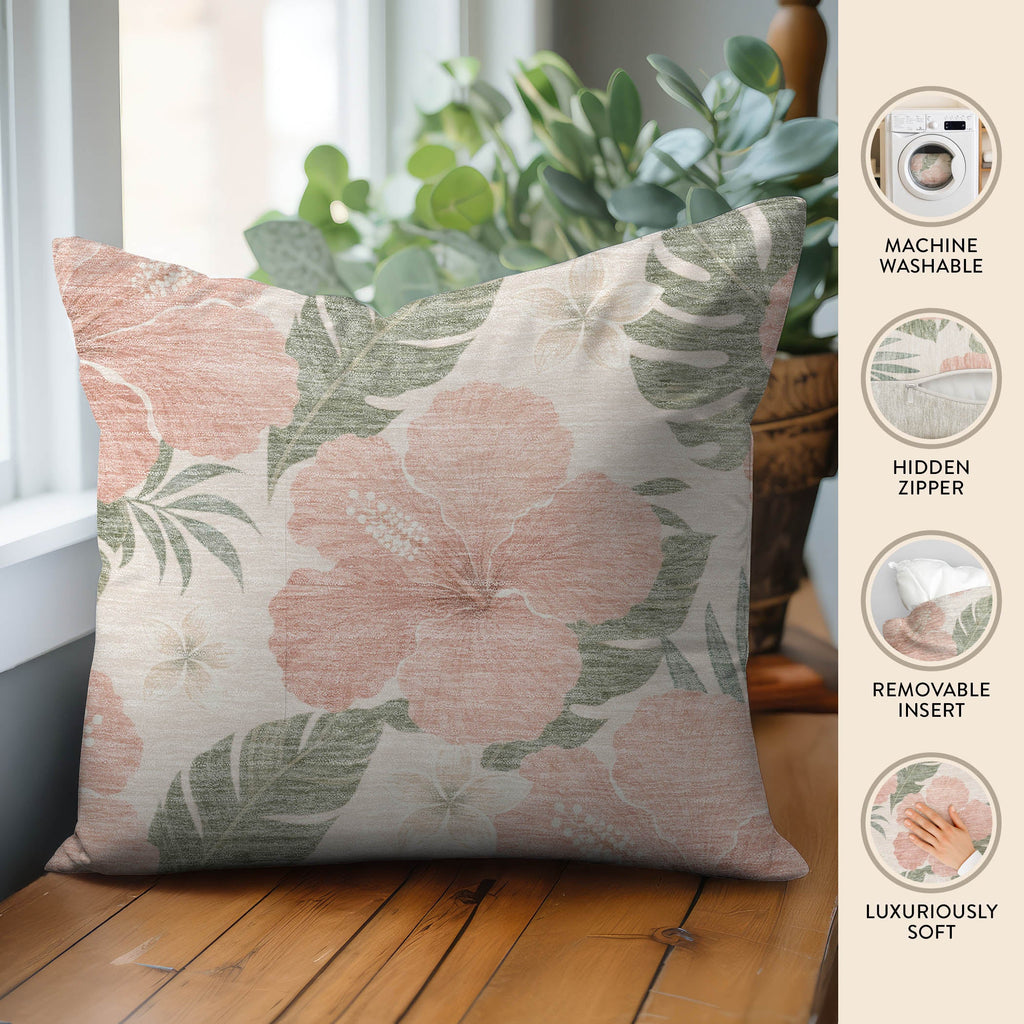 Aloha AH12 Blush Chenille Decorative Pillow