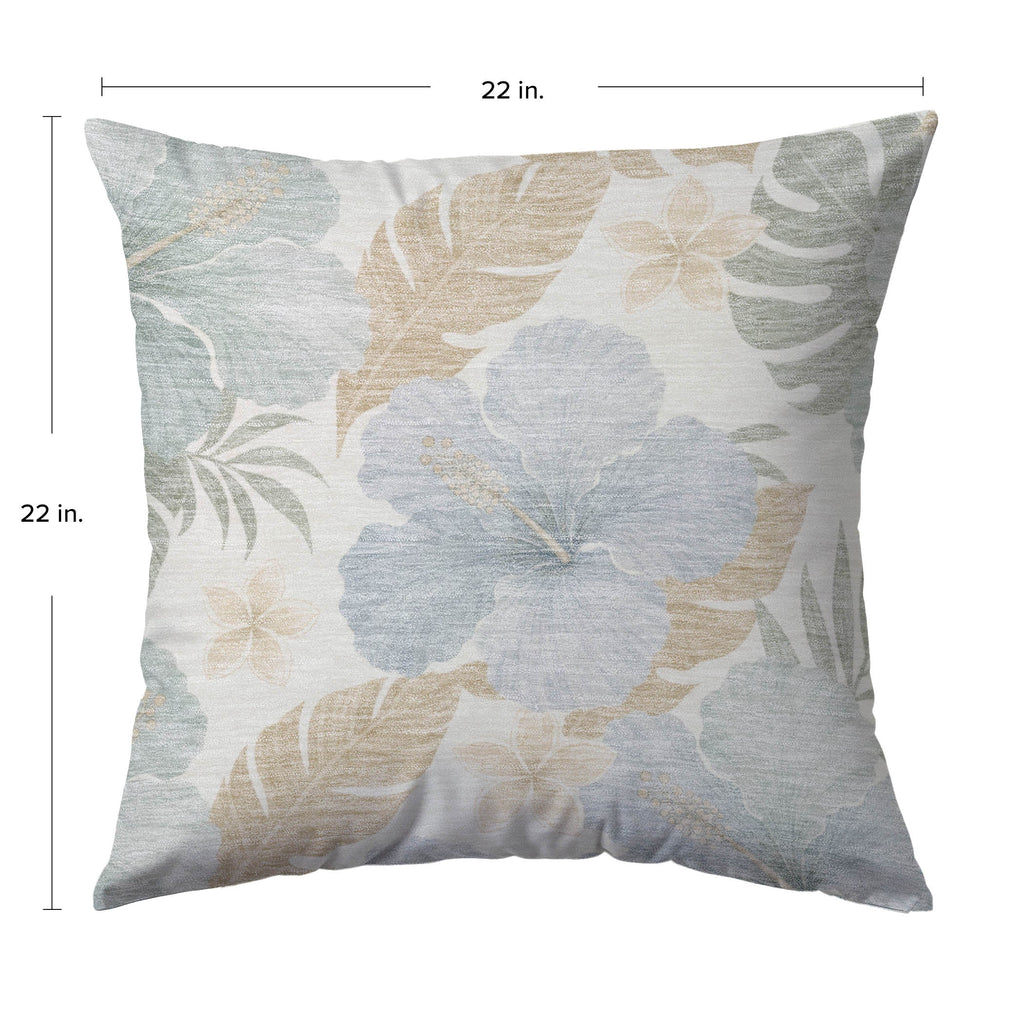 Aloha AH12 Ivory Chenille Decorative Pillow