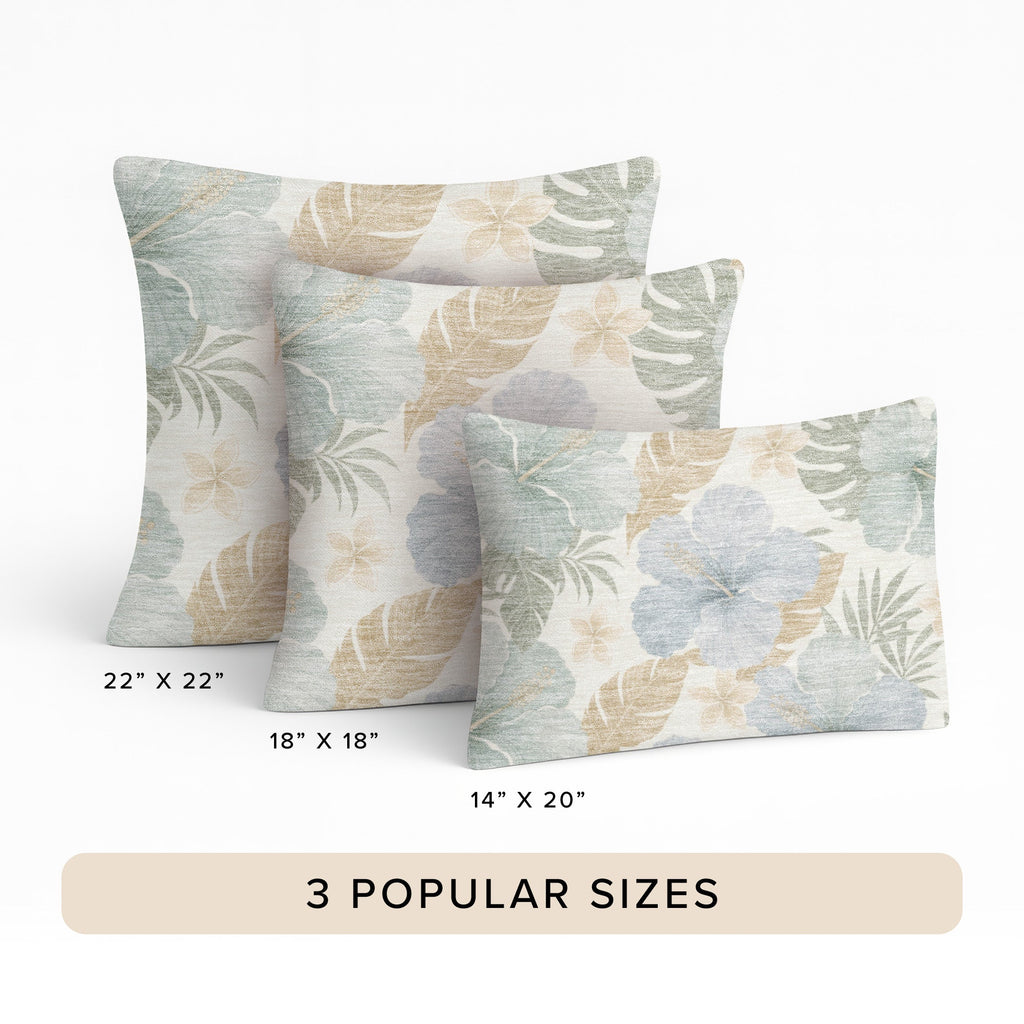 Aloha AH12 Ivory Chenille Decorative Pillow