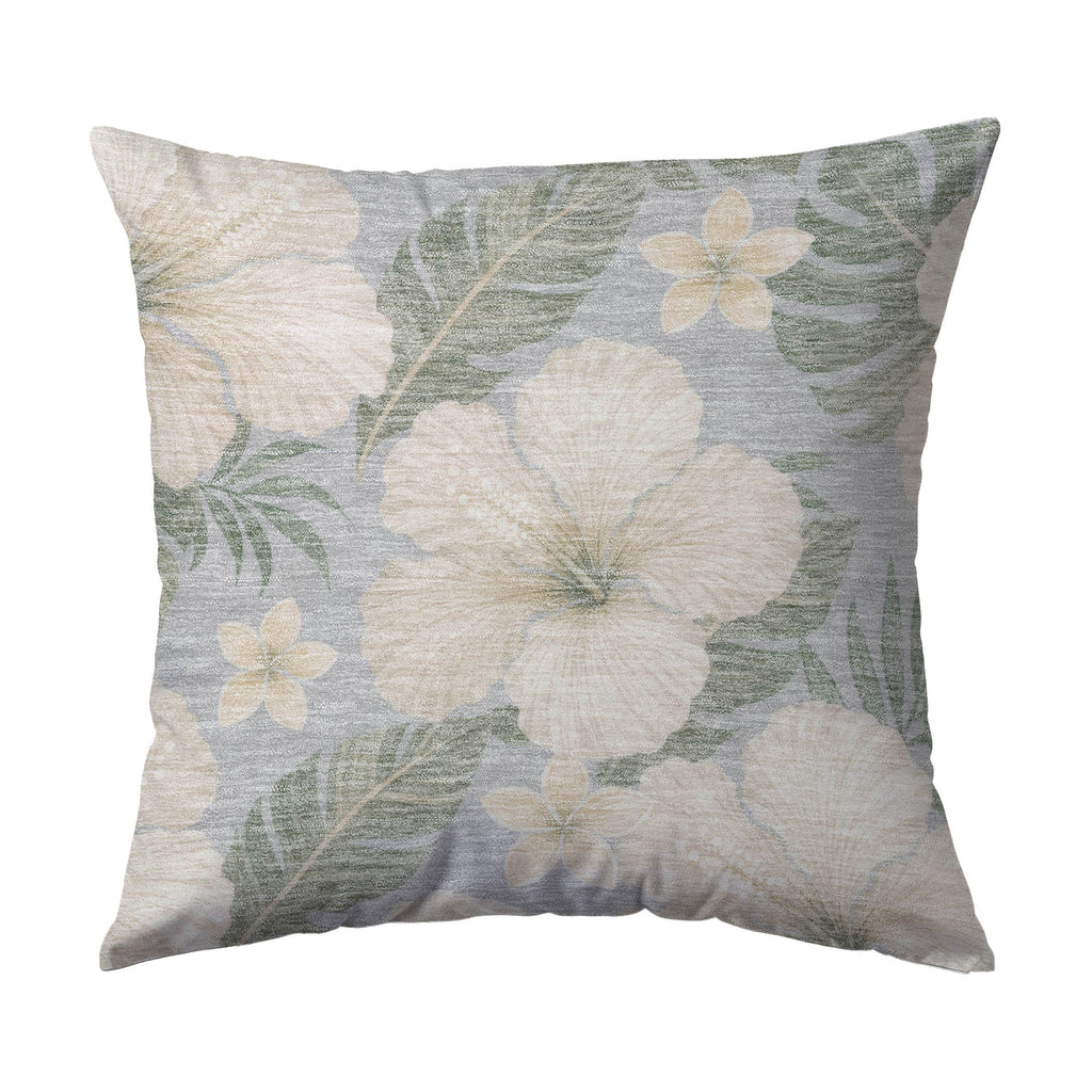 Aloha AH12 Silver Chenille Decorative Pillow