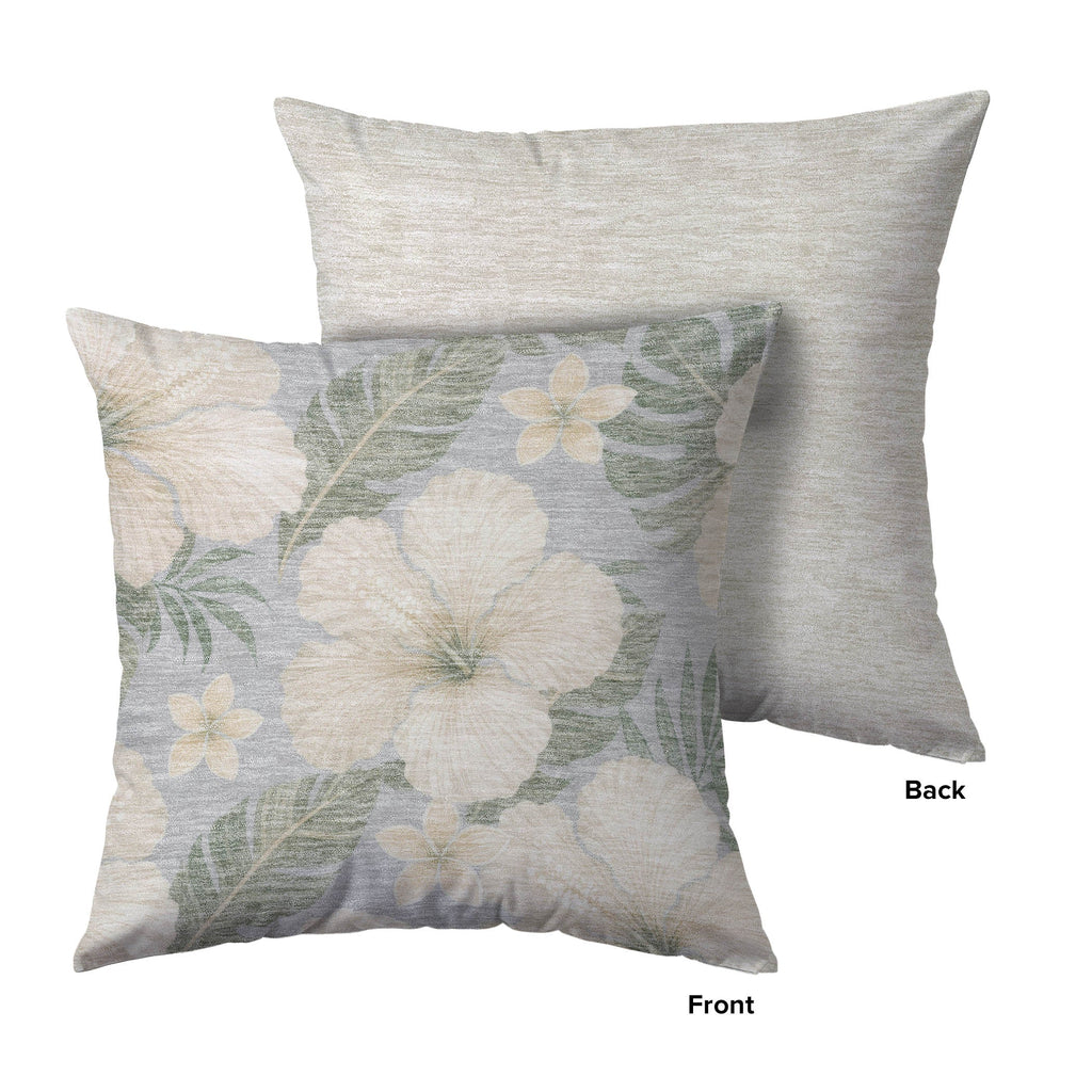 Aloha AH12 Silver Chenille Decorative Pillow