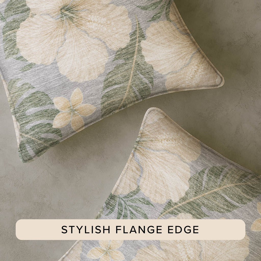 Aloha AH12 Silver Chenille Decorative Pillow