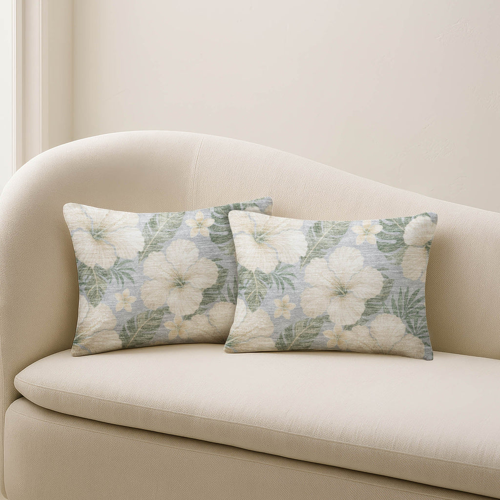 Aloha AH12 Silver Chenille Decorative Pillow