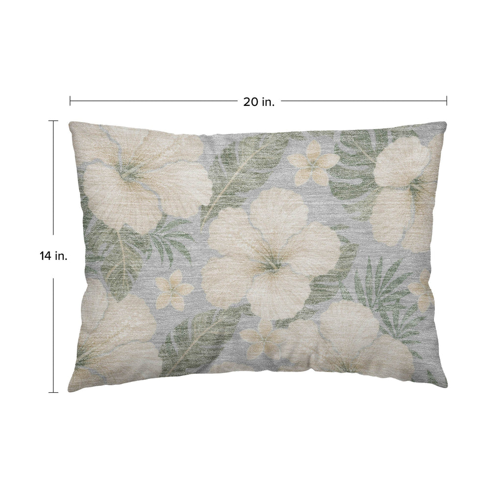 Aloha AH12 Silver Chenille Decorative Pillow