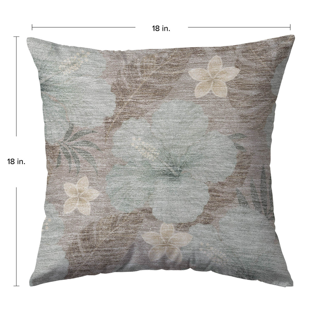 Aloha AH12 Taupe Chenille Decorative Pillow