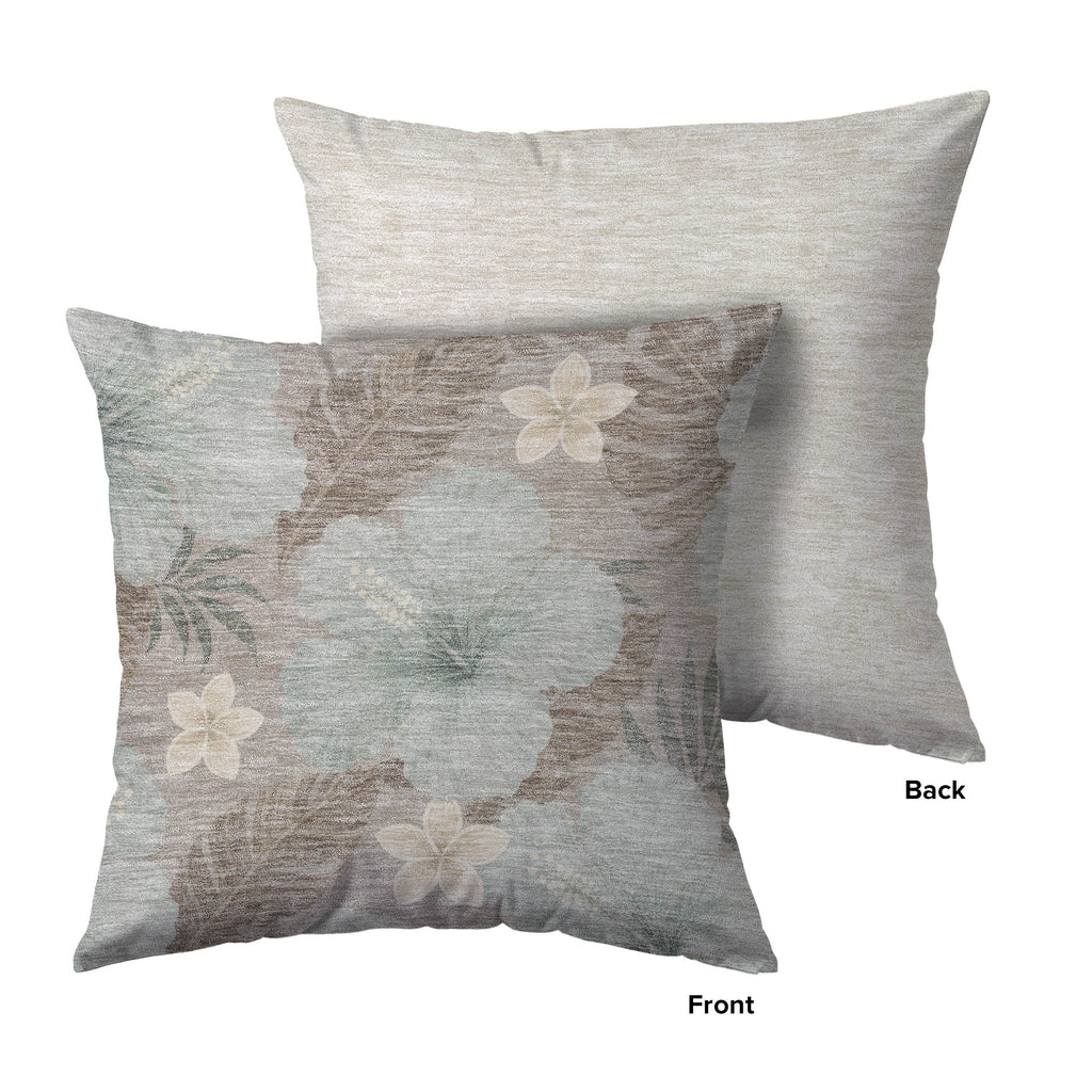Aloha AH12 Taupe Chenille Decorative Pillow