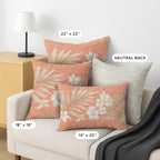 Aloha AH1 Coral Chenille Decorative Pillow