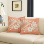 Aloha AH1 Coral Chenille Decorative Pillow