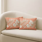 Aloha AH1 Coral Chenille Decorative Pillow