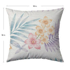 Aloha AH1 Ivory Chenille Decorative Pillow
