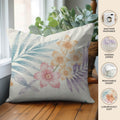 Aloha AH1 Ivory Chenille Decorative Pillow