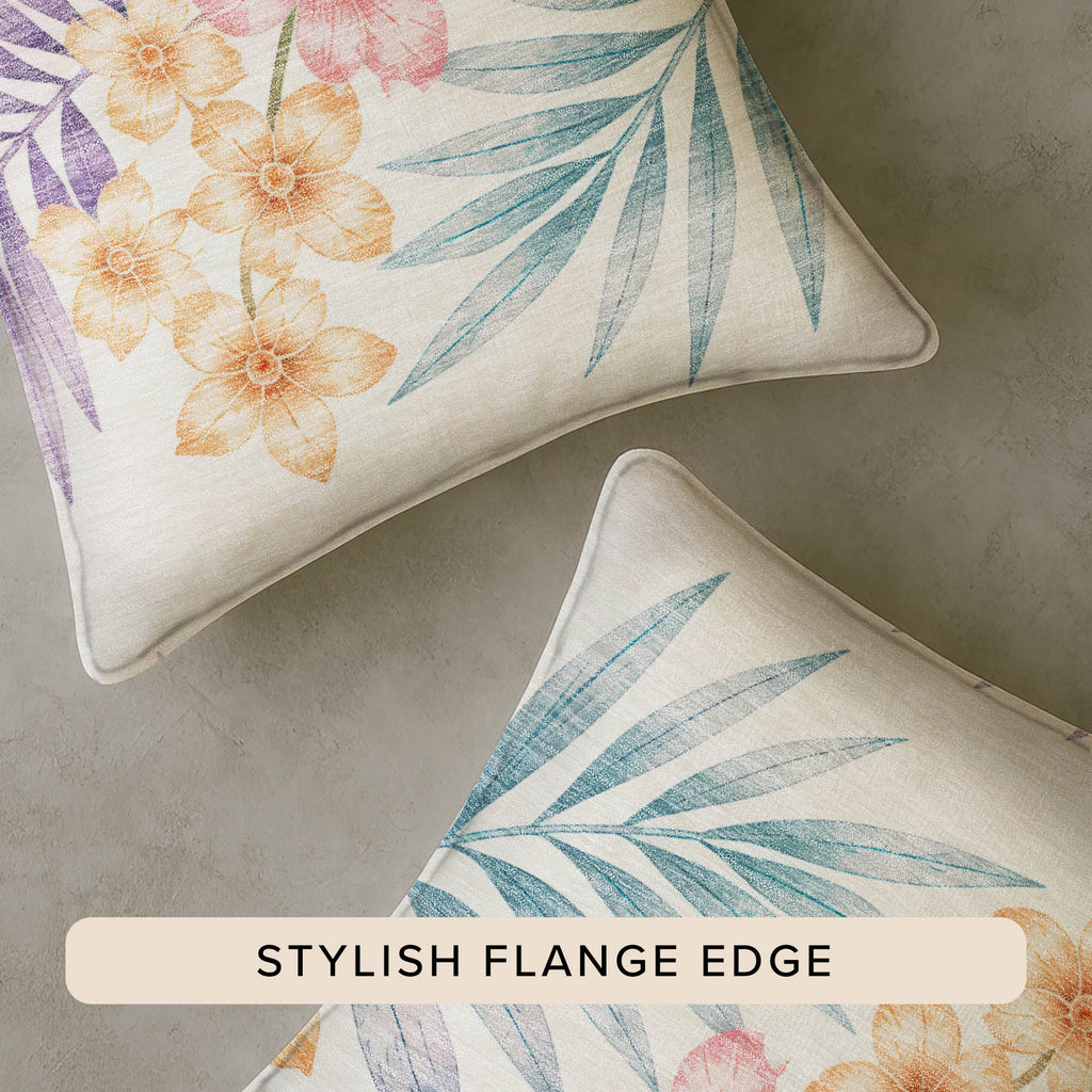 Aloha AH1 Ivory Chenille Decorative Pillow