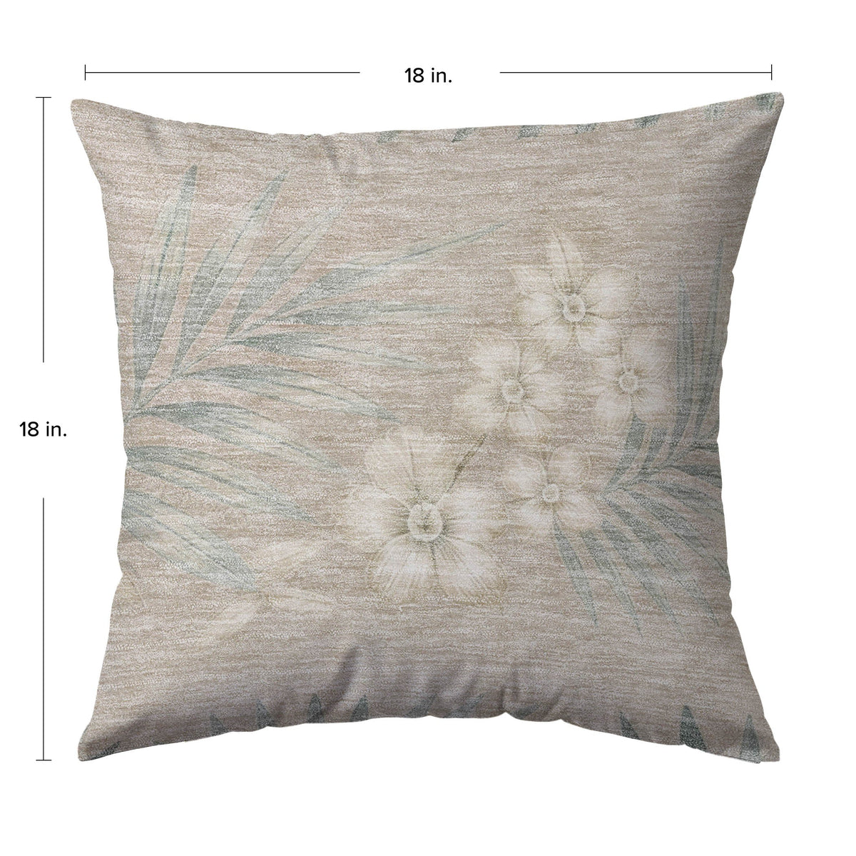 Aloha AH1 Khaki Chenille Decorative Pillow