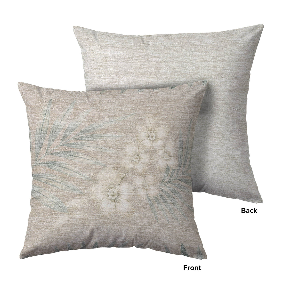 Aloha AH1 Khaki Chenille Decorative Pillow