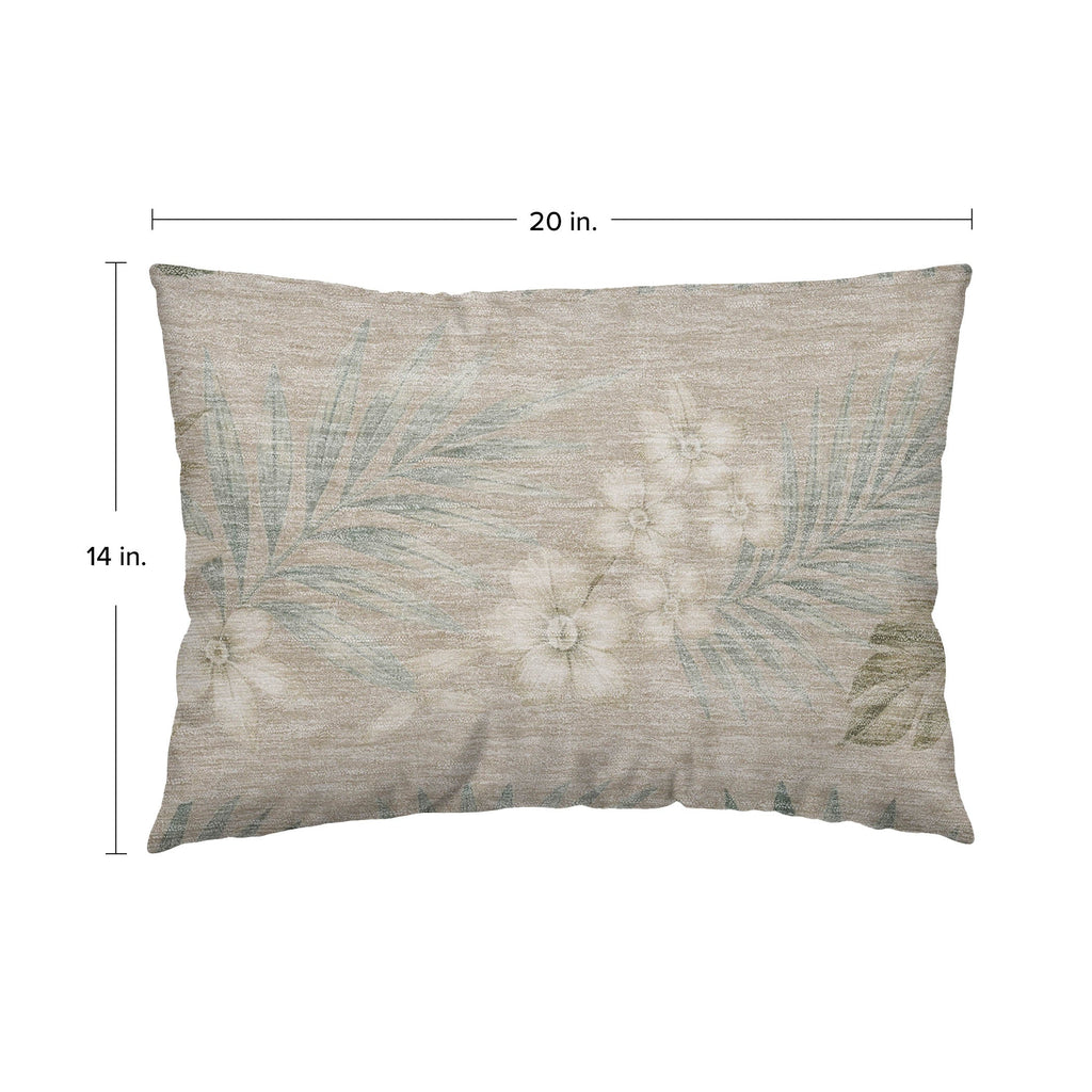 Aloha AH1 Khaki Chenille Decorative Pillow