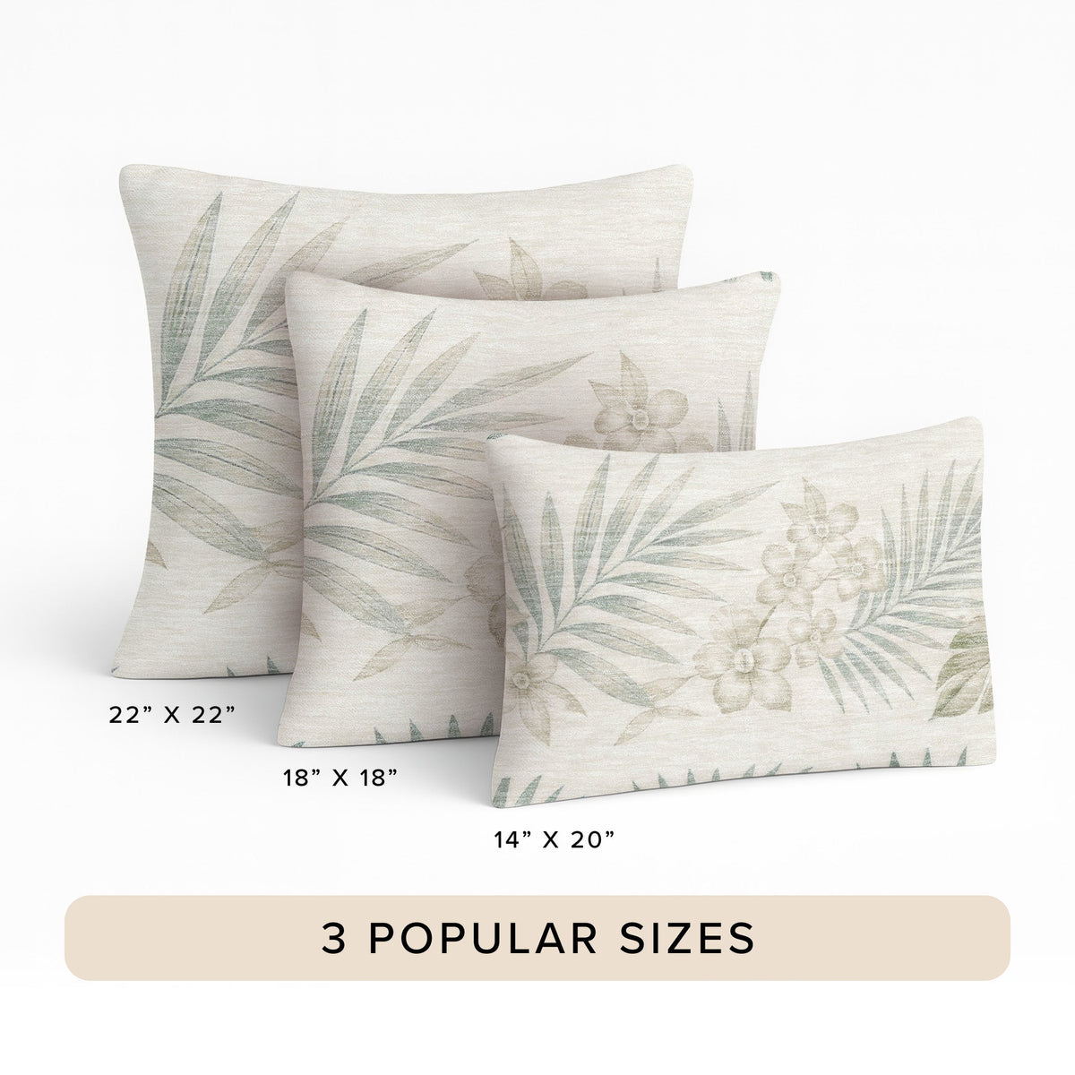 Aloha AH1 Linen Chenille Decorative Pillow
