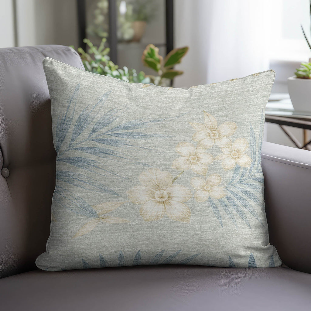 Aloha AH1 Seafoam Chenille Decorative Pillow