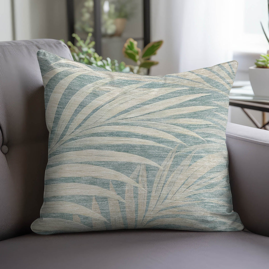 Aloha AH2 Teal Chenille Decorative Pillow
