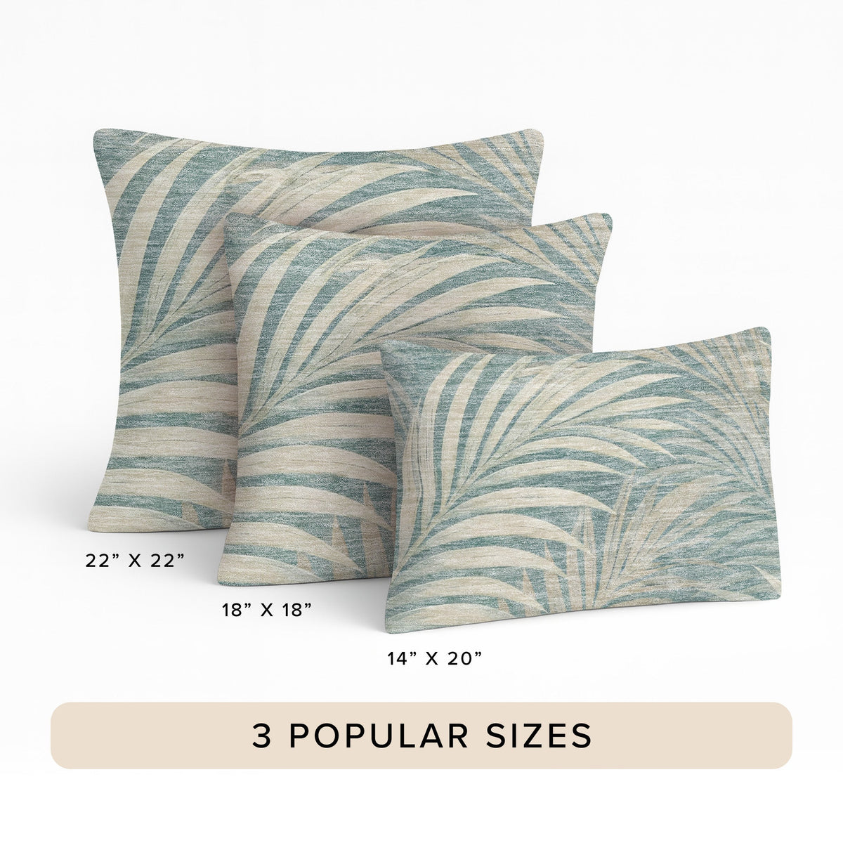 Aloha AH2 Teal Chenille Decorative Pillow