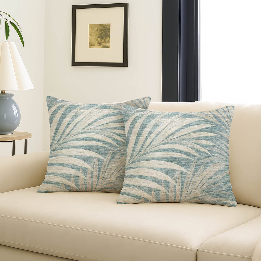 Aloha AH2 Teal Chenille Decorative Pillow
