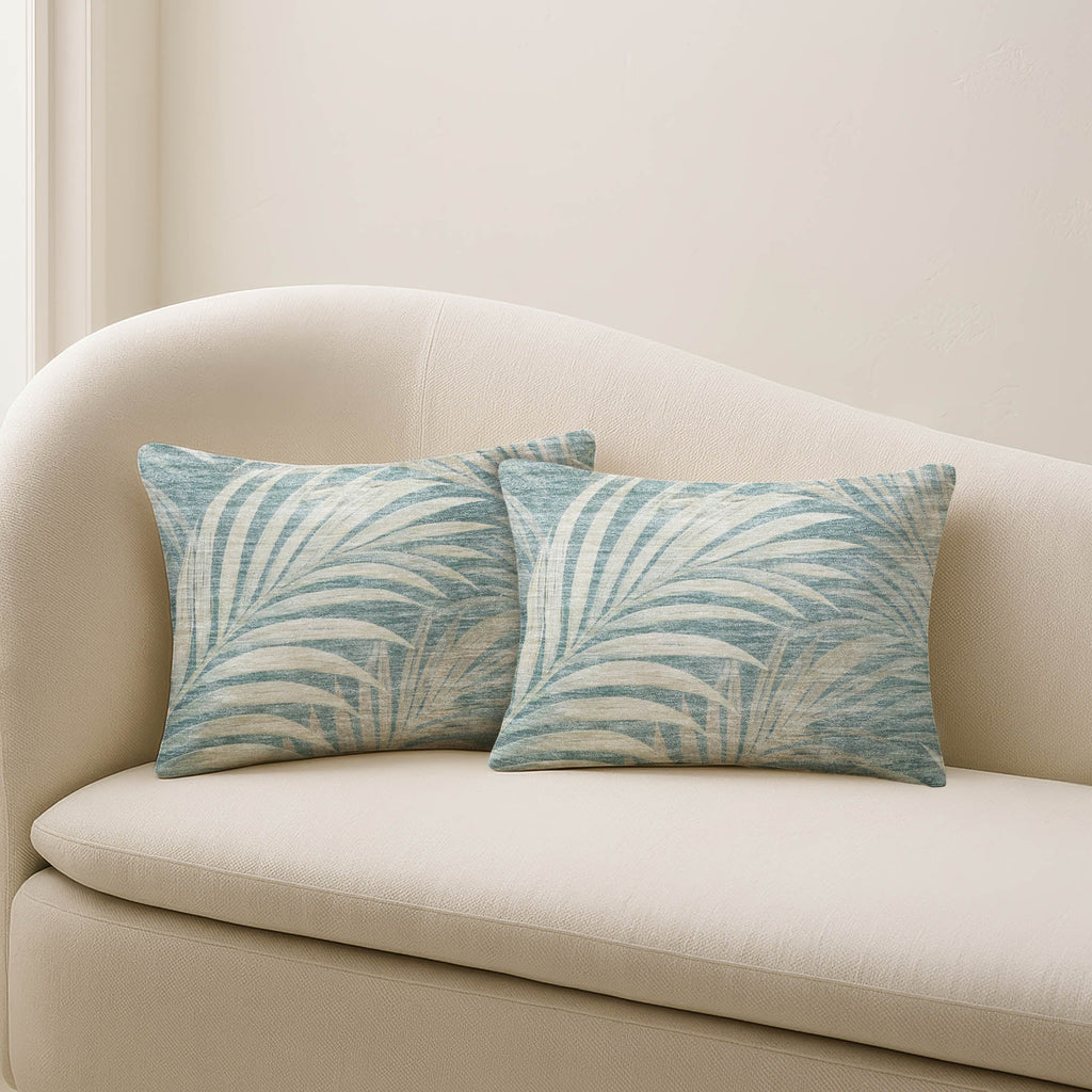 Aloha AH2 Teal Chenille Decorative Pillow