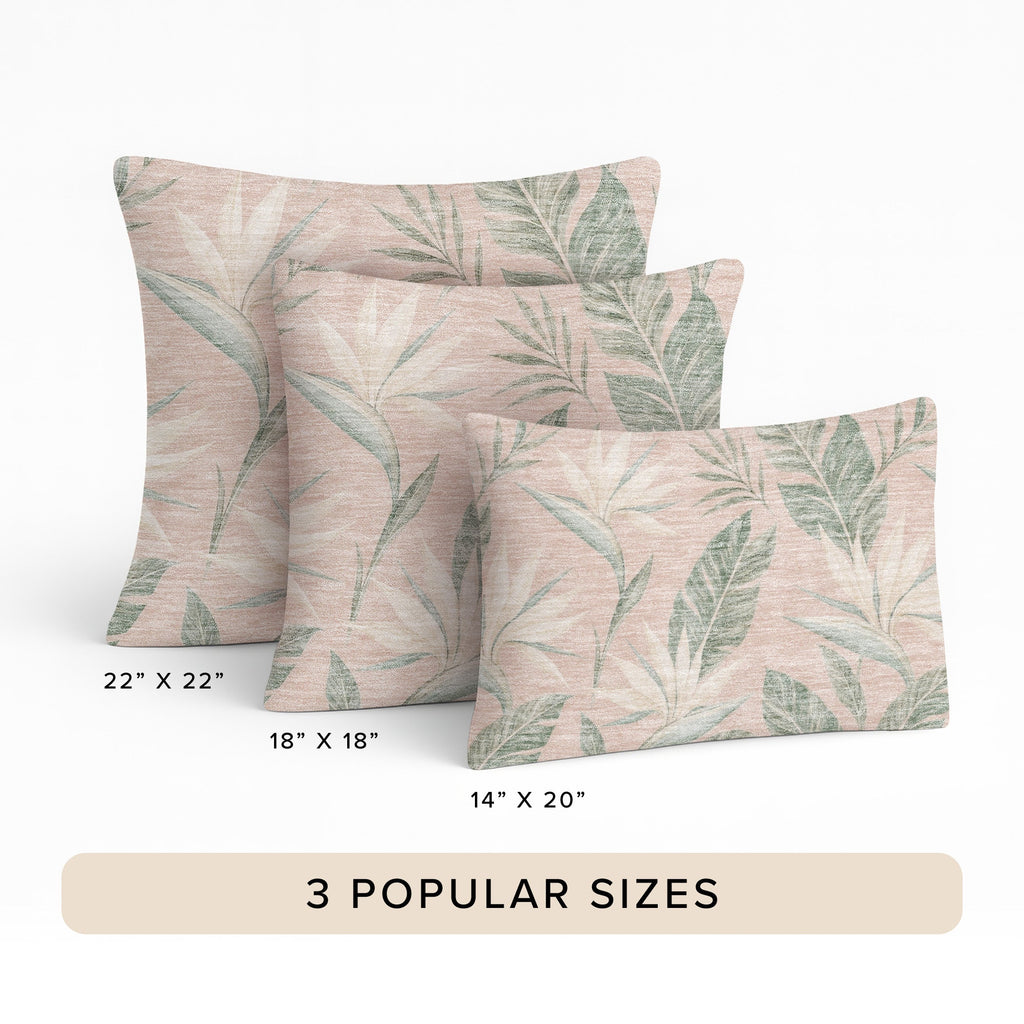 Aloha AH3 Blush Chenille Decorative Pillow