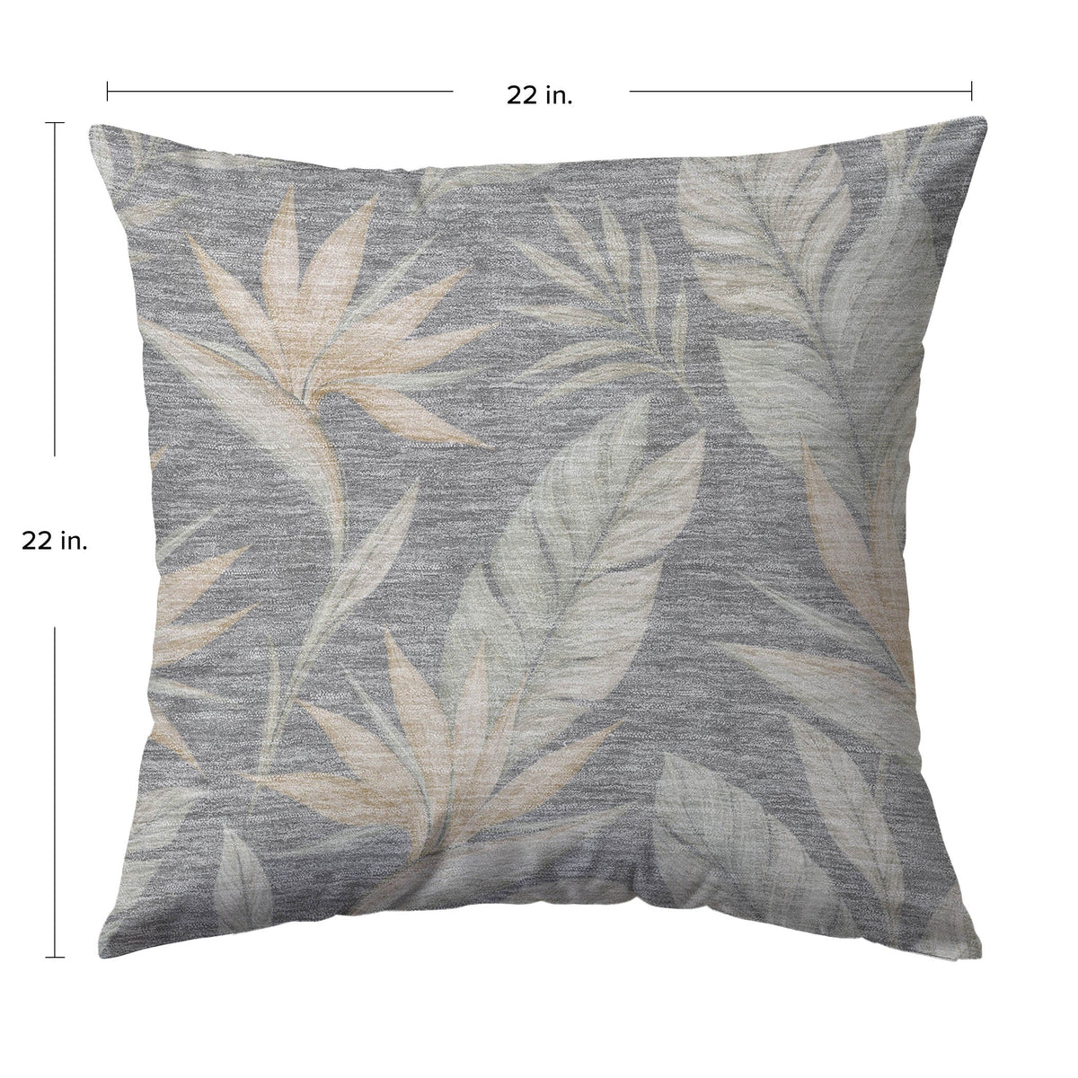 Aloha AH3 Gray Chenille Decorative Pillow