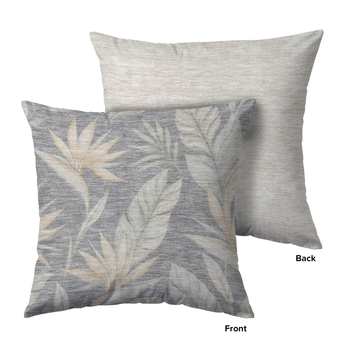Aloha AH3 Gray Chenille Decorative Pillow