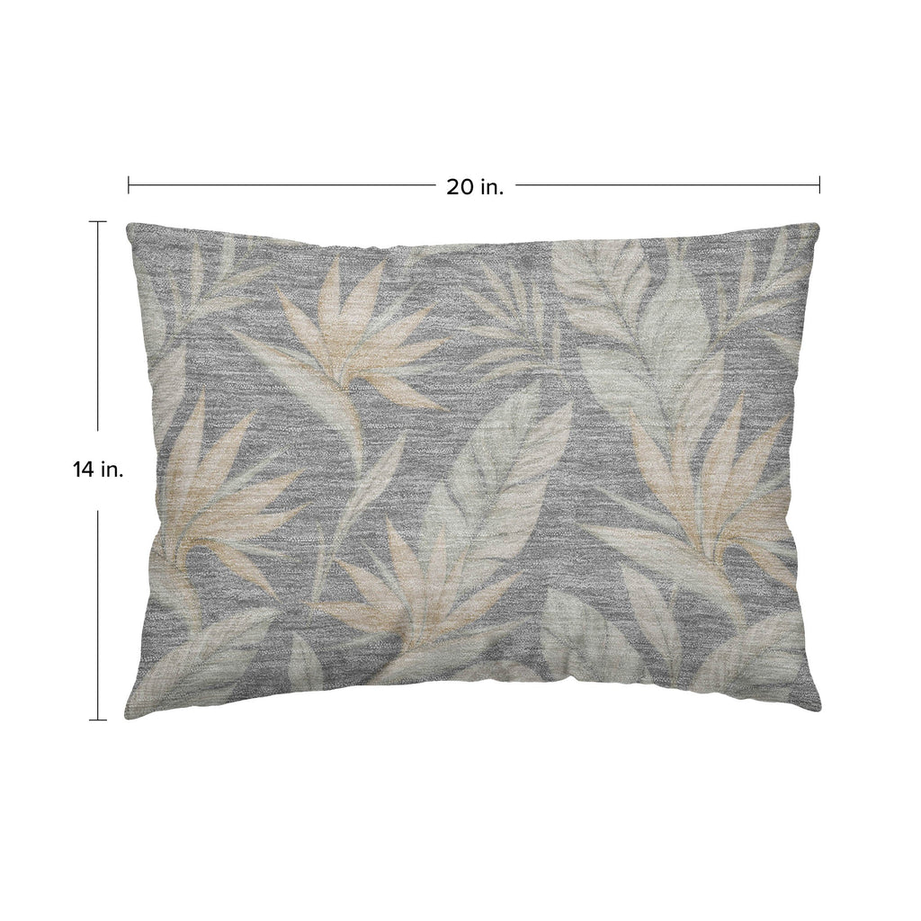 Aloha AH3 Gray Chenille Decorative Pillow