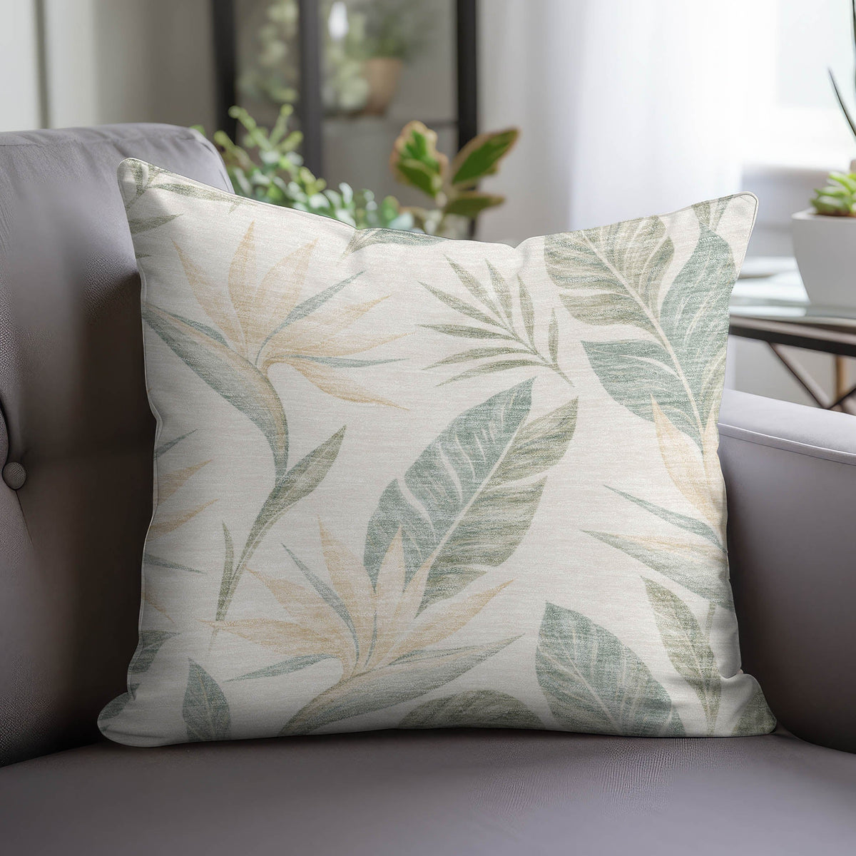 Aloha AH3 Ivory Chenille Decorative Pillow