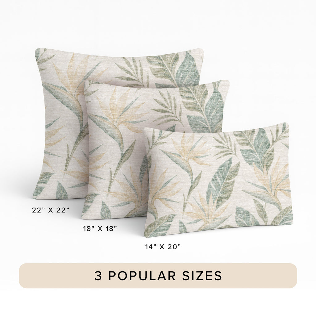 Aloha AH3 Ivory Chenille Decorative Pillow