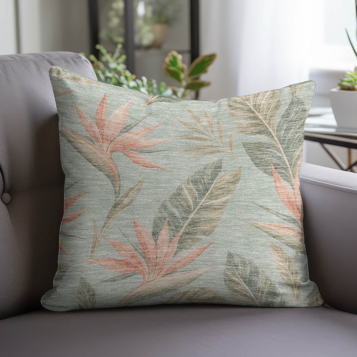 Aloha AH3 Seafoam Chenille Decorative Pillow