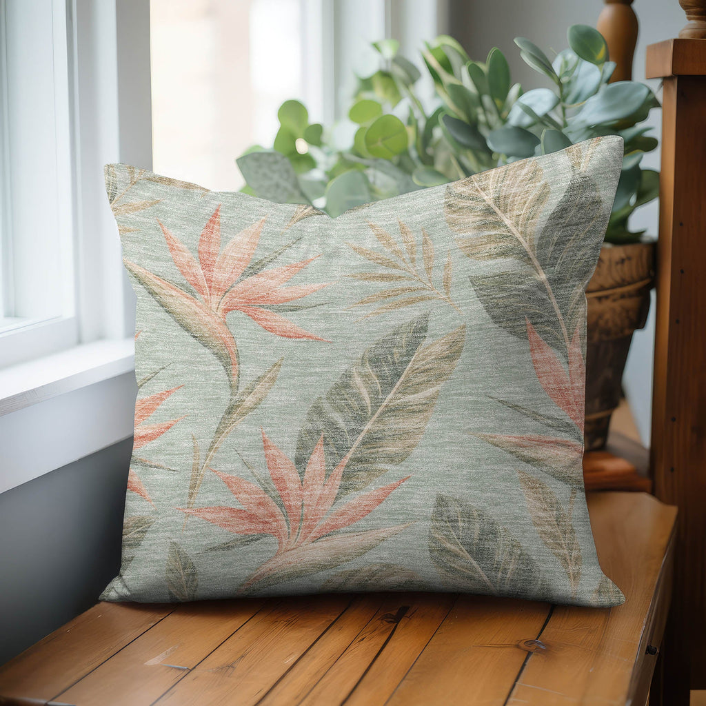 Aloha AH3 Seafoam Chenille Decorative Pillow