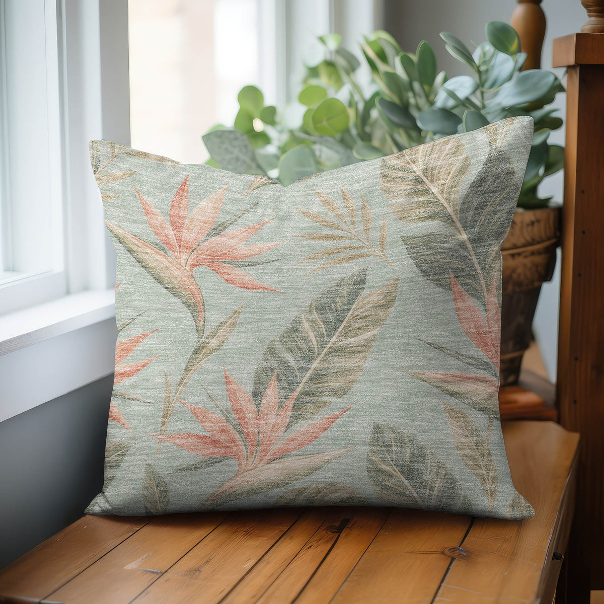 Aloha AH3 Seafoam Chenille Decorative Pillow