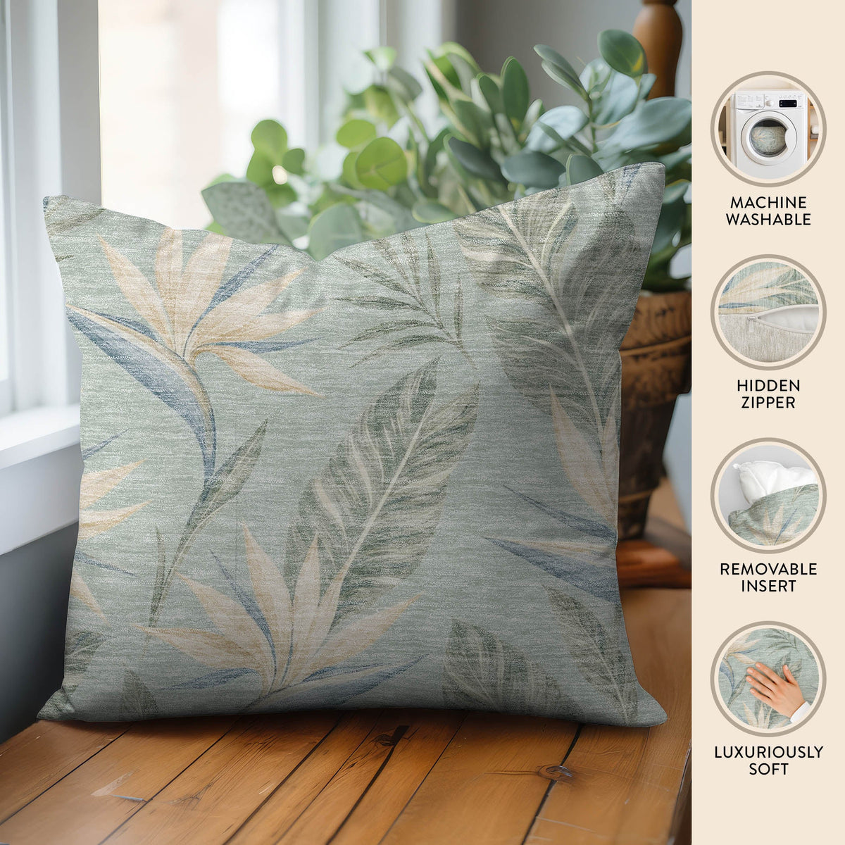 Aloha AH3 Spa Chenille Decorative Pillow