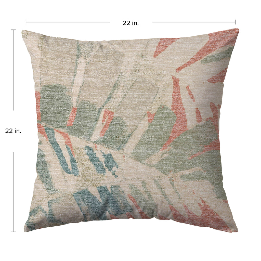 Aloha AH4 Coral Chenille Decorative Pillow