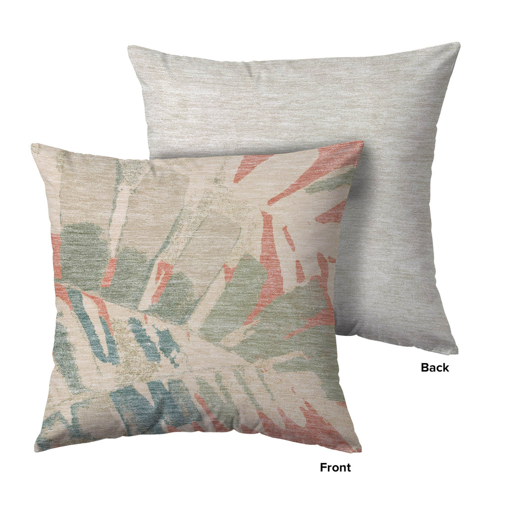 Aloha AH4 Coral Chenille Decorative Pillow