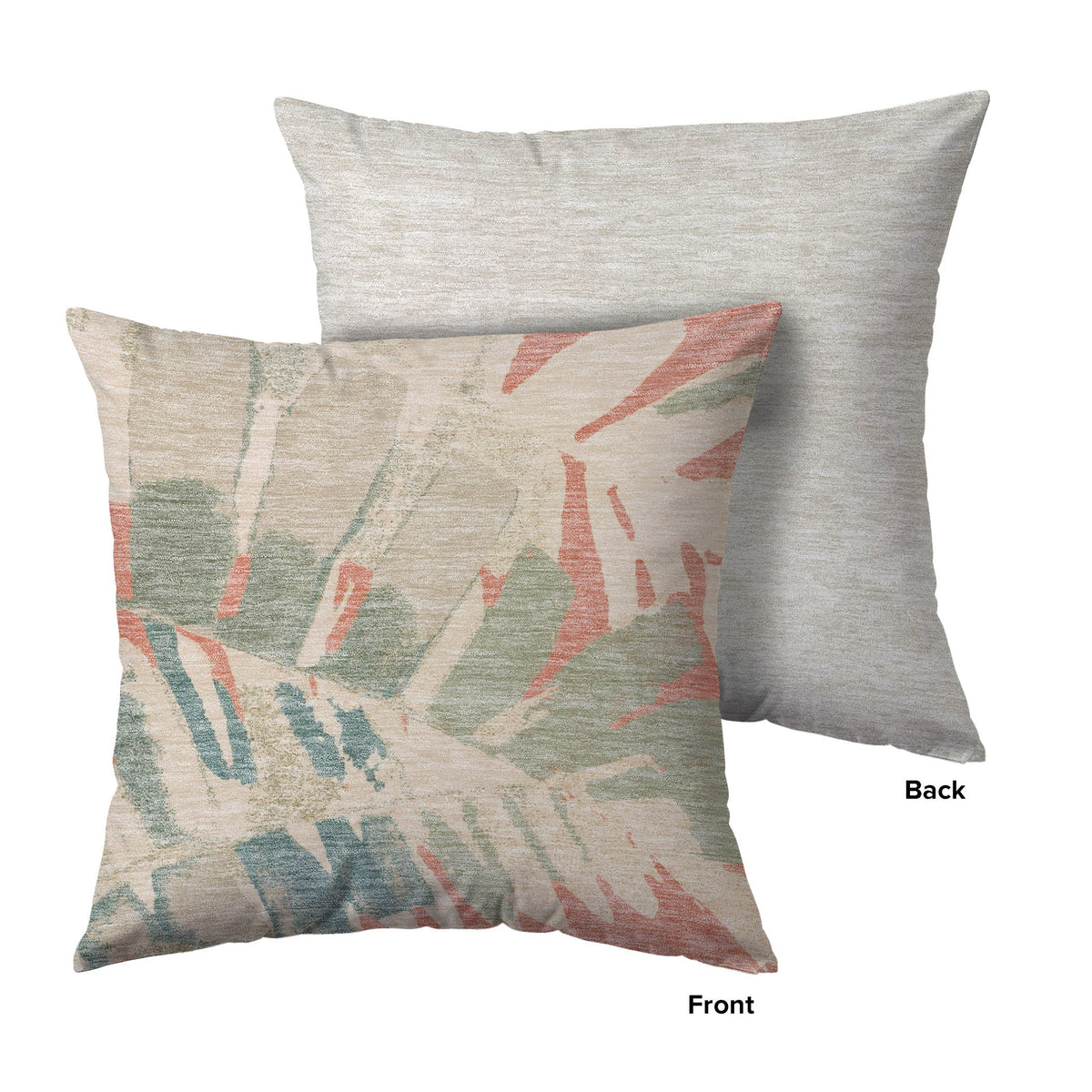 Aloha AH4 Coral Chenille Decorative Pillow