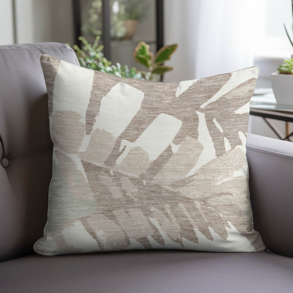 Aloha AH4 Ivory Chenille Decorative Pillow