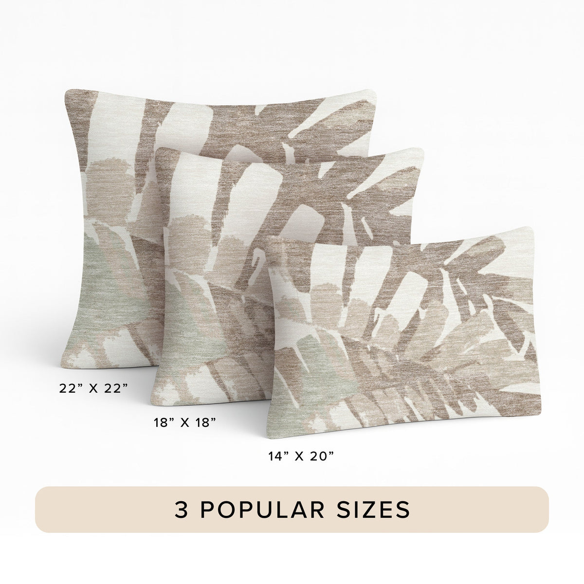Aloha AH4 Ivory Chenille Decorative Pillow